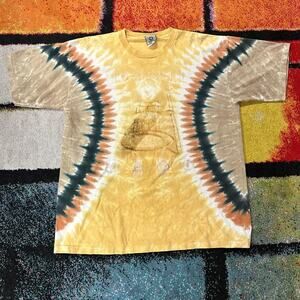 Led Zeppelin Faded 00s Liquid Blue Grey Tag Tie Dye XL Tee